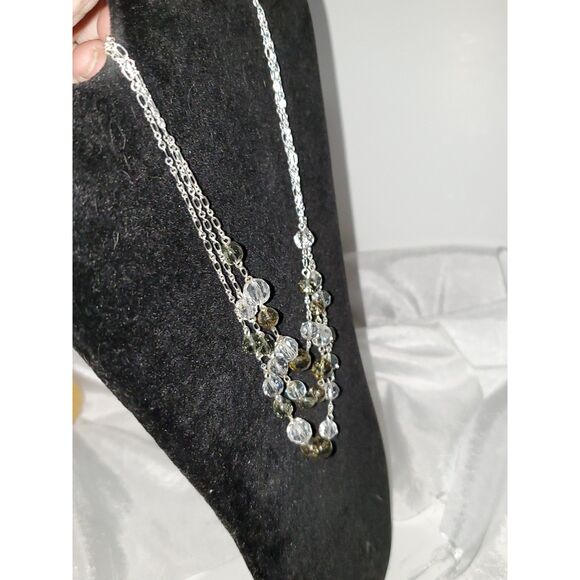 A Lauren Conrad Layered Necklace Silver Tone Cottage Core Elegant Minimalist - Picture 8 of 9